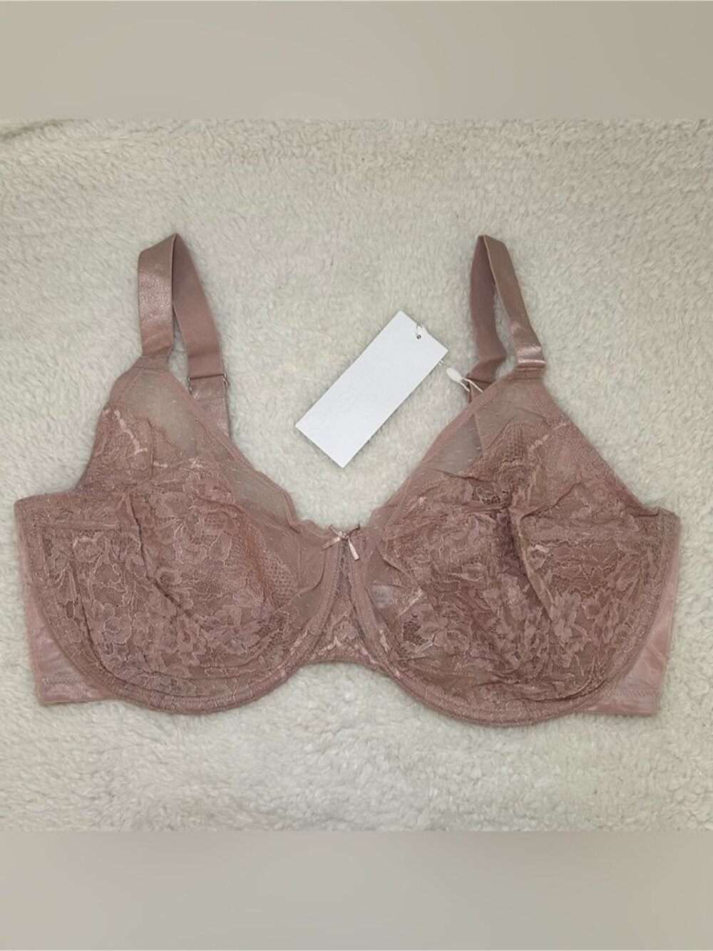 HSIA Enchanted Unlined Lace Underwire Bra 42G NEW